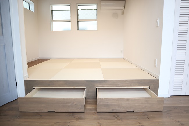 小上がり畳スペースの下を収納に。 | 埼玉で注文住宅・建て替え・新築 